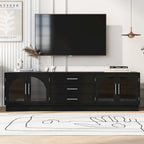 68.9 Mobile TV Moderno Minimalista per TV fino a 75 Pollici, Credenza Consolle Multimediale con Ripiani Regolabili per Soggiorno