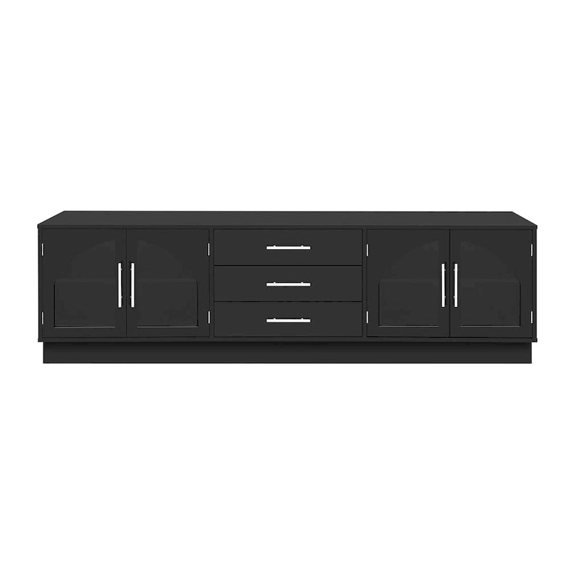 68.9 Mobile TV Moderno Minimalista per TV fino a 75 Pollici, Credenza Consolle Multimediale con Ripiani Regolabili per Soggiorno