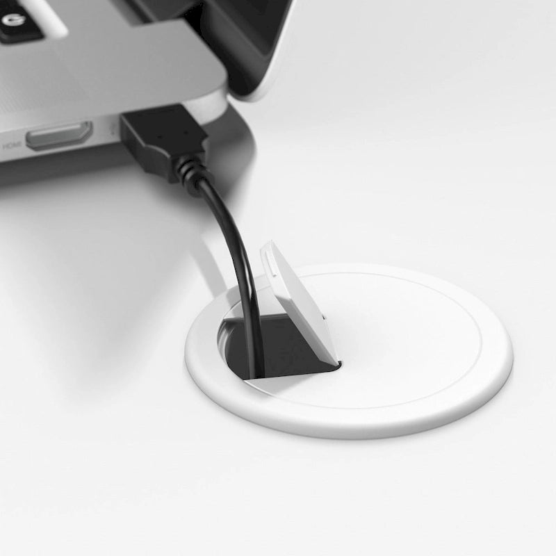 Scrivania a L trasformabile in postazione Sit-Stand a 3 posizioni da 72 W con credenza superiore