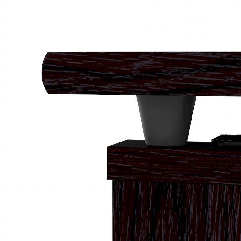 Scrivania a L trasformabile in postazione Sit-Stand a 3 posizioni da 72 W con credenza superiore
