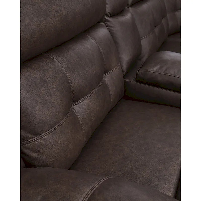 Divanetto componibile reclinabile elettrico Punch Up marrone scuro