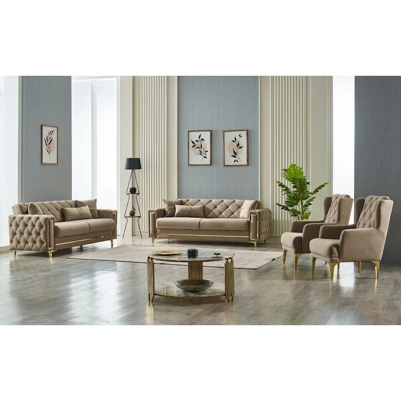 Boost 4 Pieces Living Room Sets 1 Sofa 1 Chair