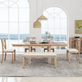Tavolo da pranzo in legno stile rustico allungabile con 4 sedie