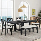 Tavolo da pranzo in legno stile rustico allungabile con 4 sedie