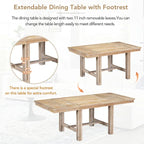 Tavolo da pranzo in legno stile rustico allungabile con 4 sedie