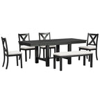 Tavolo da pranzo in legno stile rustico allungabile con 4 sedie
