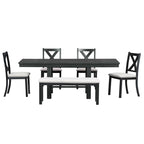 Tavolo da pranzo in legno stile rustico allungabile con 4 sedie