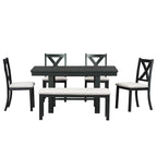 Tavolo da pranzo in legno stile rustico allungabile con 4 sedie