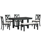 Tavolo da pranzo in legno stile rustico allungabile con 4 sedie
