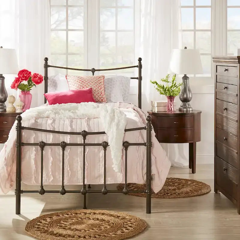Letto Xander in Acciaio Marrone Scuro