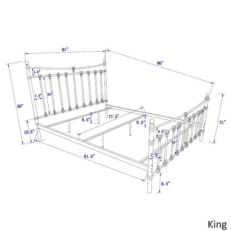 Letto Xander in Acciaio Marrone Scuro