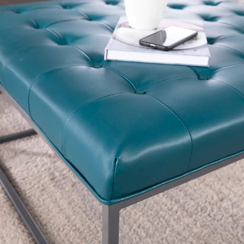 Pouf Tufted Healy in Similpelle