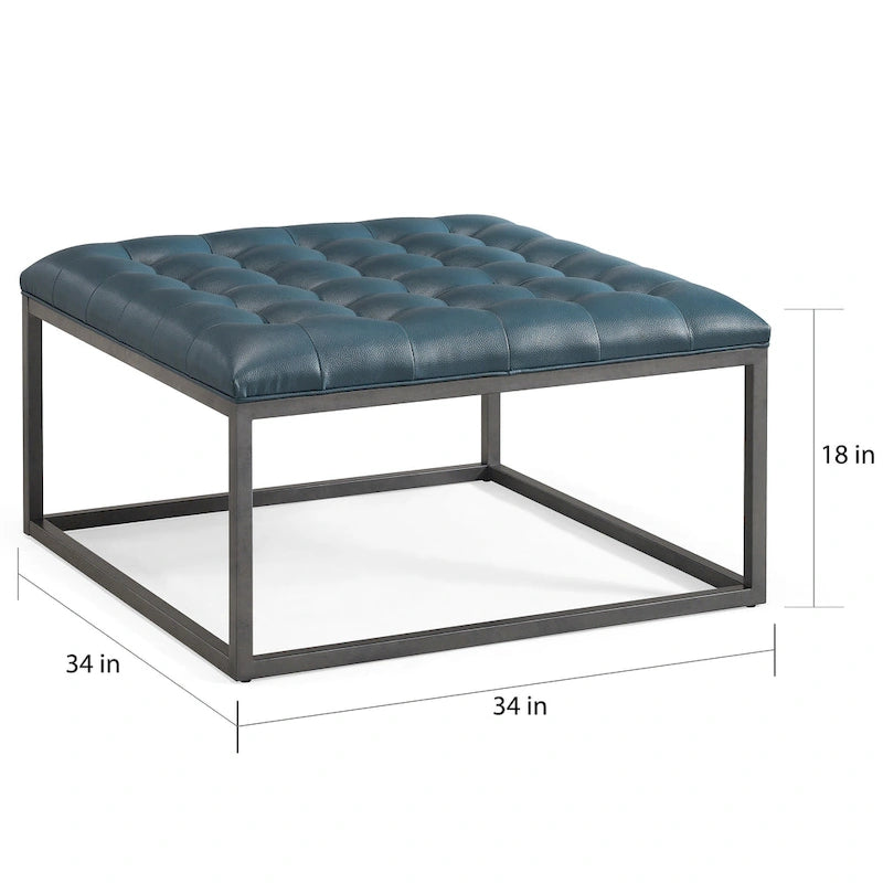Pouf Tufted Healy in Similpelle