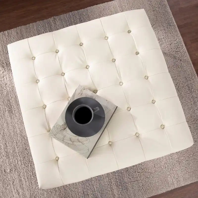 Pouf Tufted Healy in Similpelle