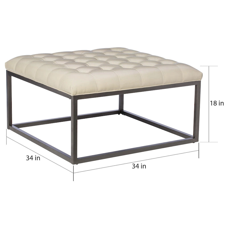 Pouf Tufted Healy in Similpelle