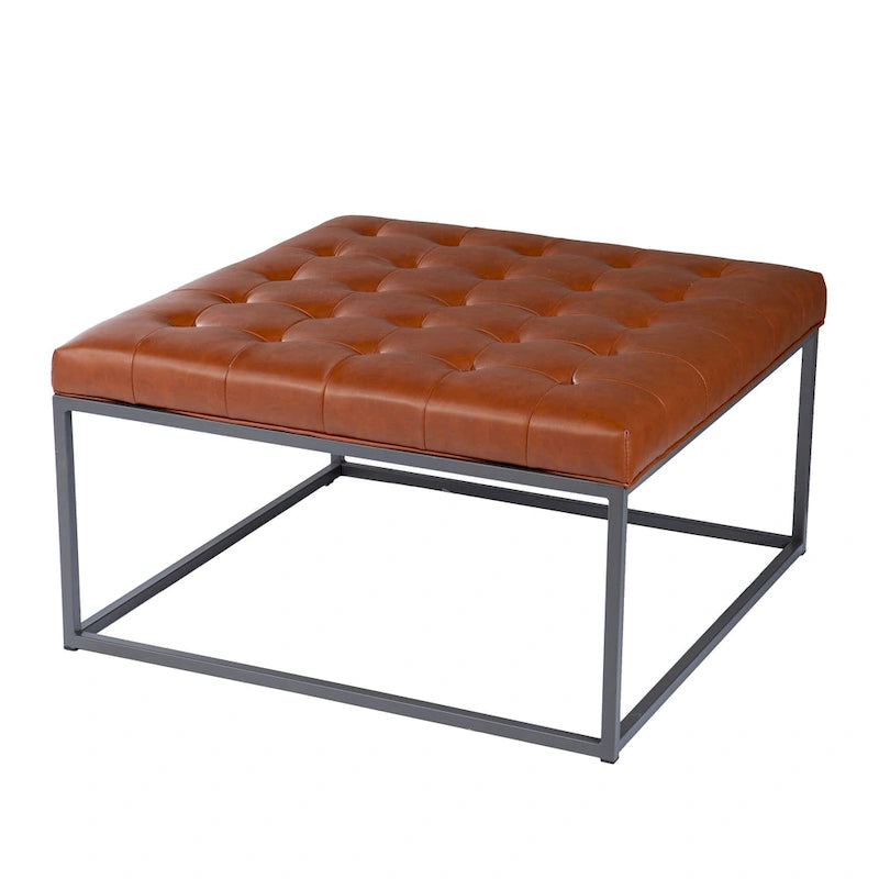 Pouf Tufted Healy in Similpelle