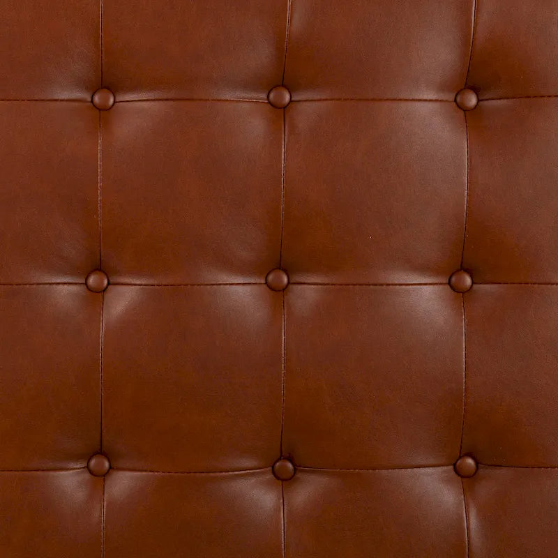 Pouf Tufted Healy in Similpelle