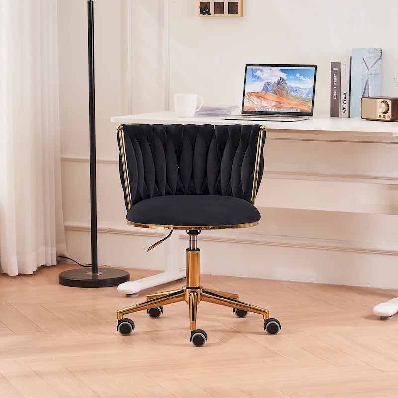 Sedie da scrivania imbottite per ufficio, ergonomiche, con ruote girevoli regolabili