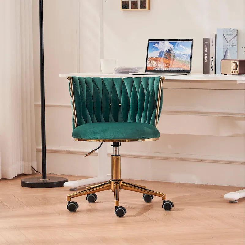 Sedie da scrivania imbottite per ufficio, ergonomiche, con ruote girevoli regolabili