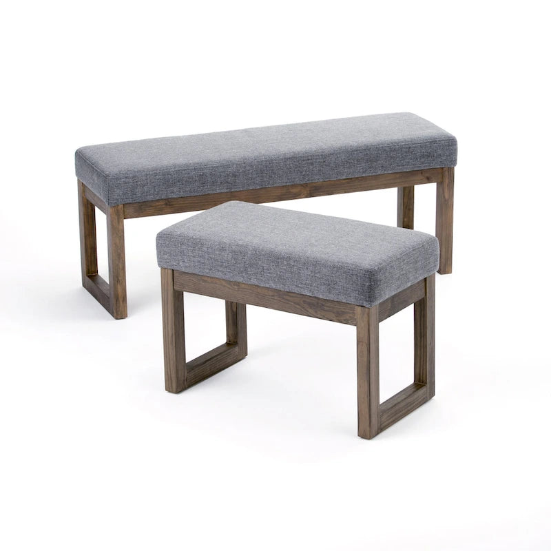 Panca pouf rettangolare contemporanea Madison larga 44 pollici