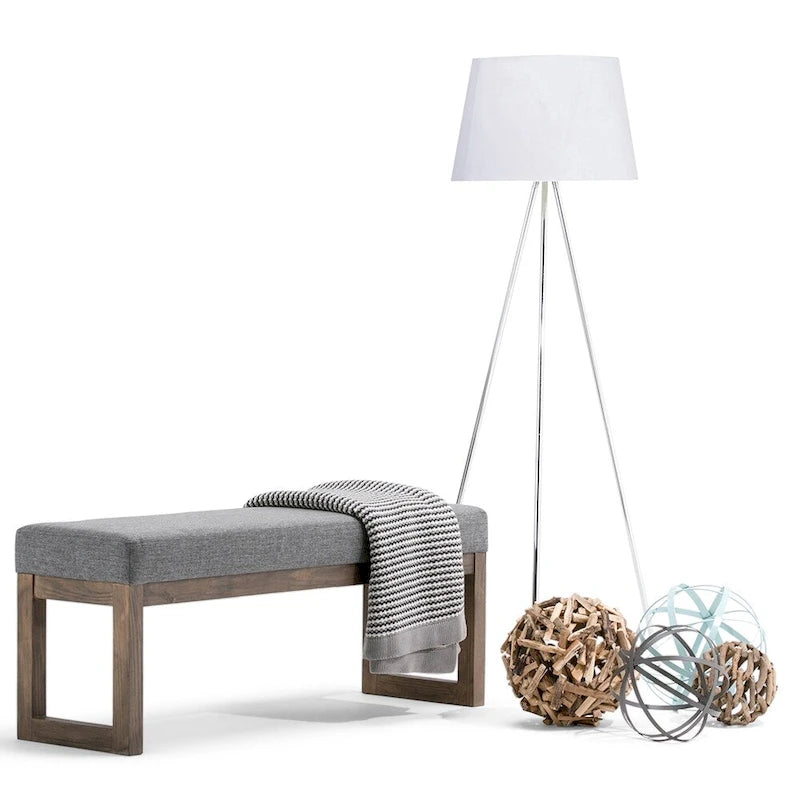 Panca pouf rettangolare contemporanea Madison larga 44 pollici
