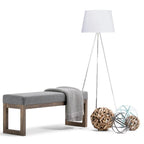Panca pouf rettangolare contemporanea Madison larga 44 pollici