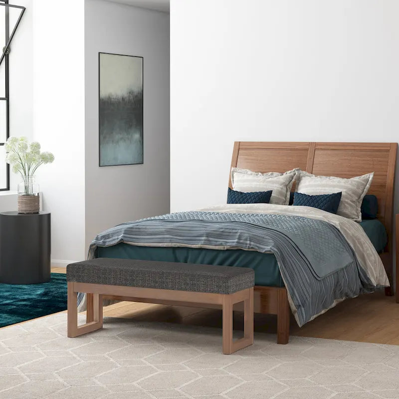 Panca pouf rettangolare contemporanea Madison larga 44 pollici