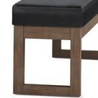 Panca pouf rettangolare contemporanea Madison larga 44 pollici