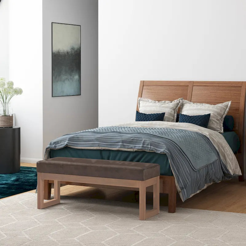 Panca pouf rettangolare contemporanea Madison larga 44 pollici