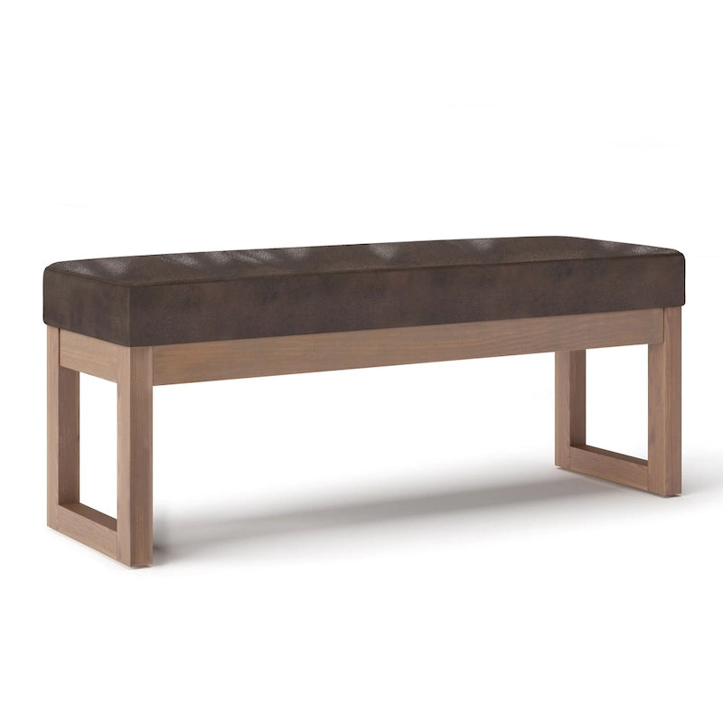 Panca pouf rettangolare contemporanea Madison larga 44 pollici