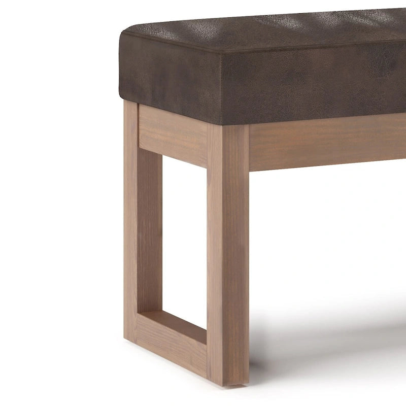 Panca pouf rettangolare contemporanea Madison larga 44 pollici