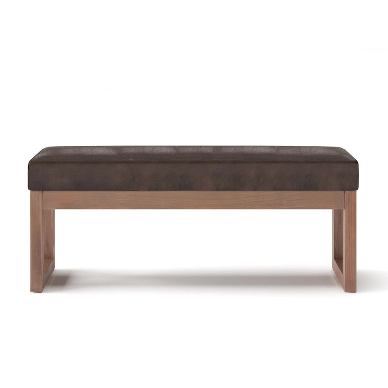 Panca pouf rettangolare contemporanea Madison larga 44 pollici