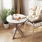 Tavolino rustico con gambe a croce