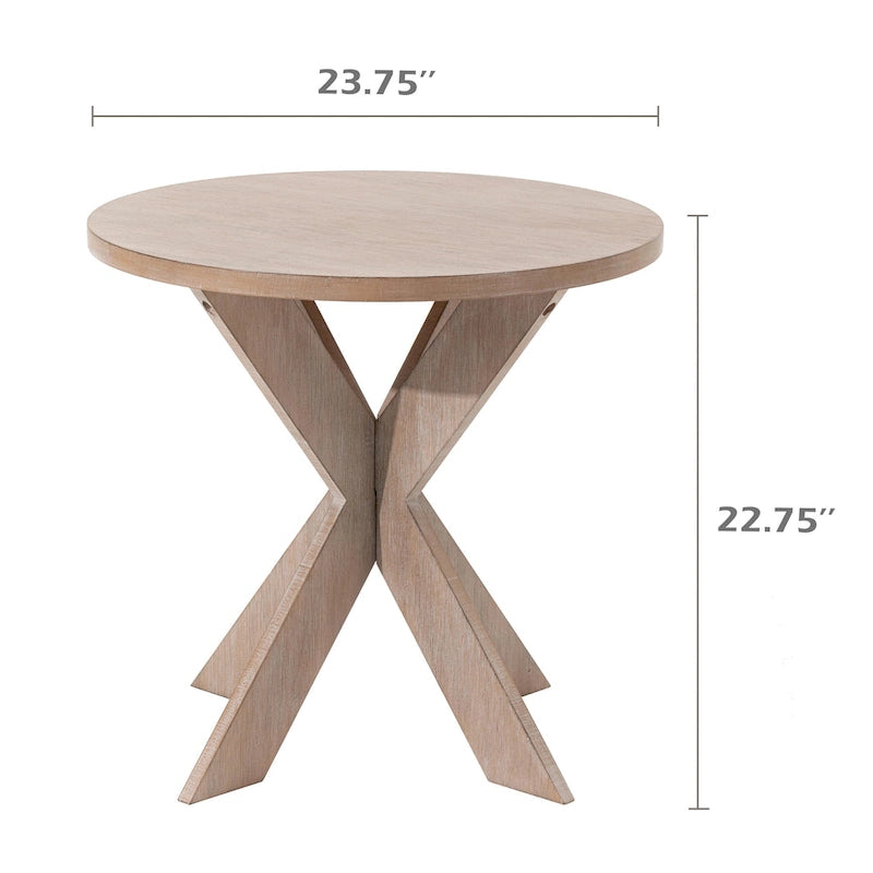 Tavolino rustico con gambe a croce