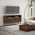 Mobile TV e multimediale Wright in legno massello di acacia, design mid-century, largo 54 pollici