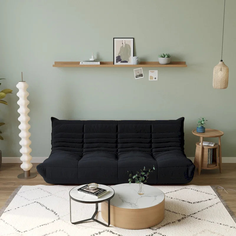 Divano da pavimento pigro, divano letto moderno in tessuto teddy, divano da salotto, poltrona sacco