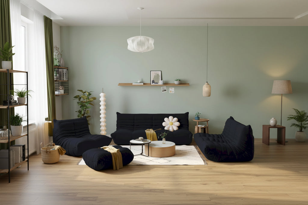 Divano da pavimento pigro, divano letto moderno in tessuto teddy, divano da salotto, poltrona sacco