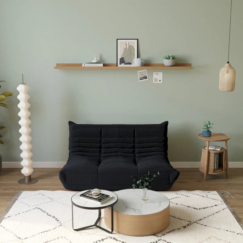 Divano da pavimento pigro, divano letto moderno in tessuto teddy, divano da salotto, poltrona sacco