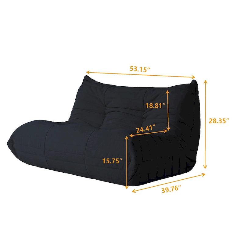 Divano da pavimento pigro, divano letto moderno in tessuto teddy, divano da salotto, poltrona sacco