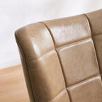 Poltrona accent tufted con schienale alto crema/marrone/tortora