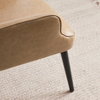 Poltrona accent tufted con schienale alto crema/marrone/tortora