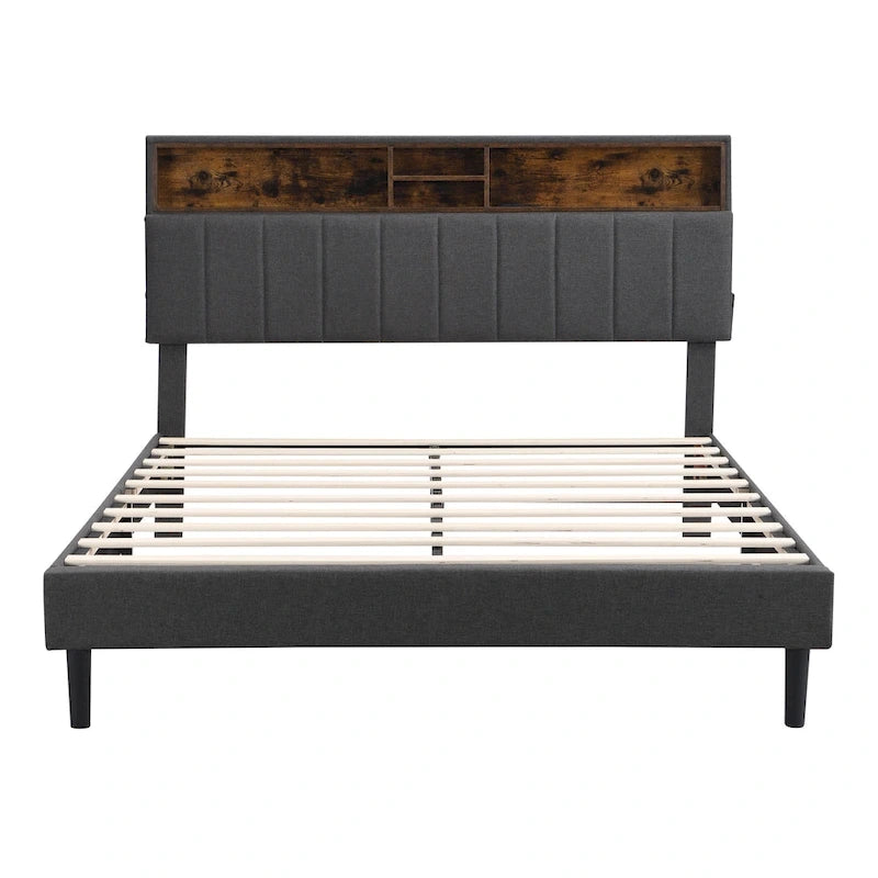 Letto a piattaforma imbottito Queen Size