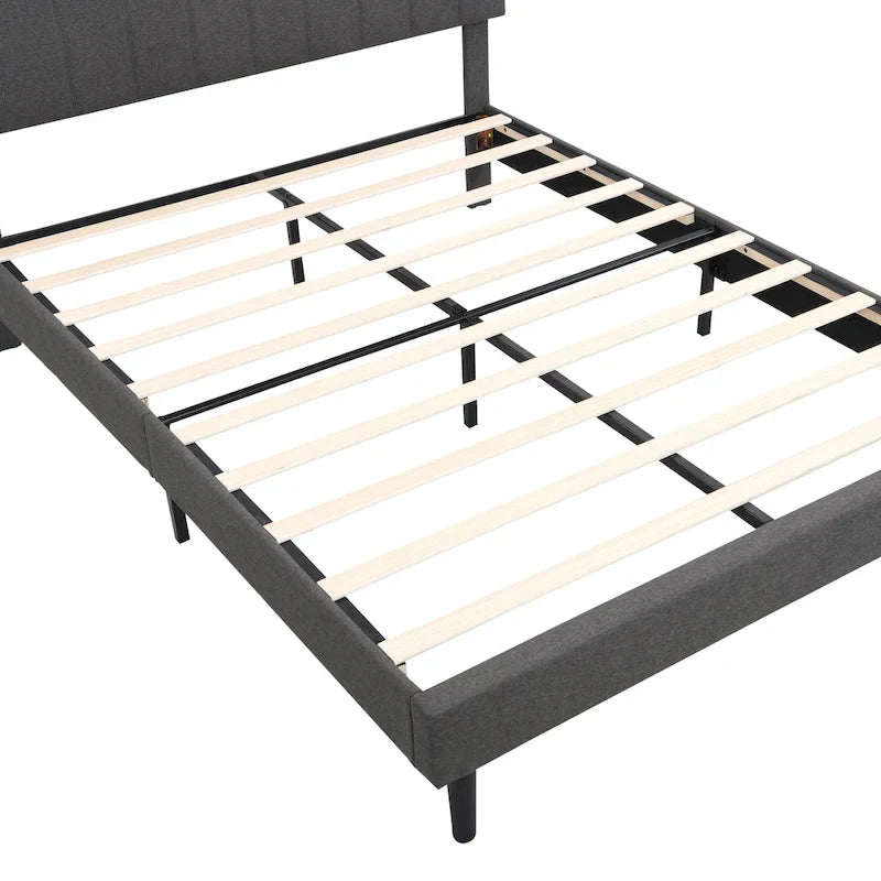 Letto a piattaforma imbottito Queen Size