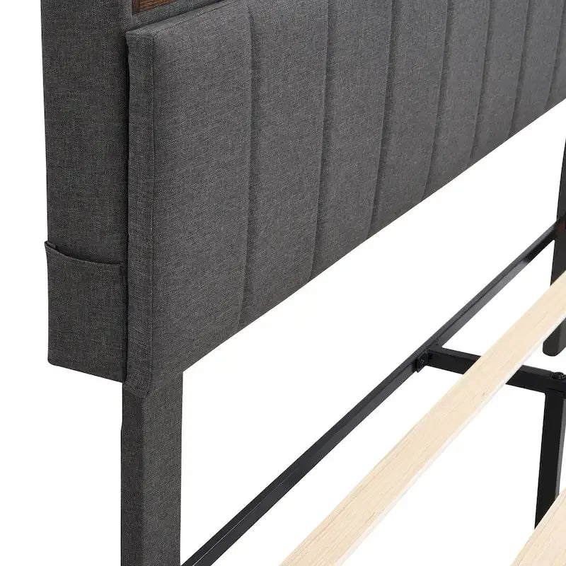 Letto a piattaforma imbottito Queen Size