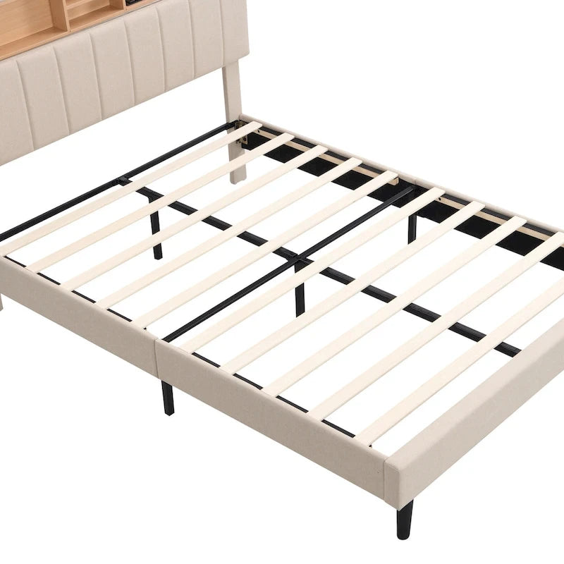 Letto a piattaforma imbottito Queen Size