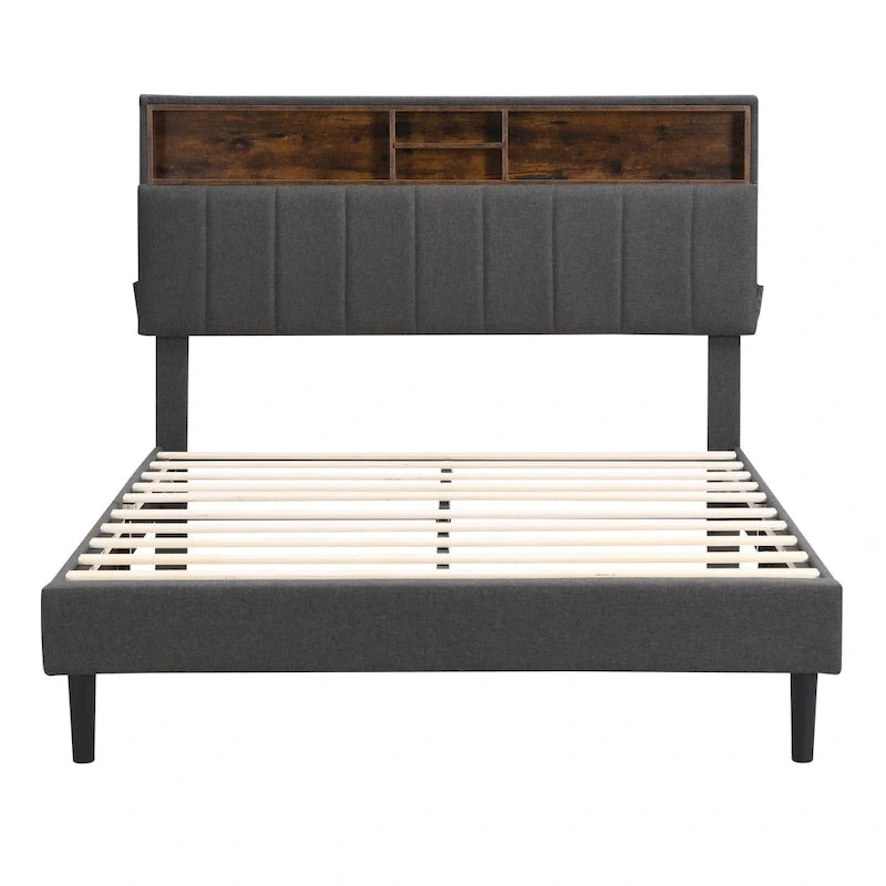 Letto a piattaforma imbottito Queen Size