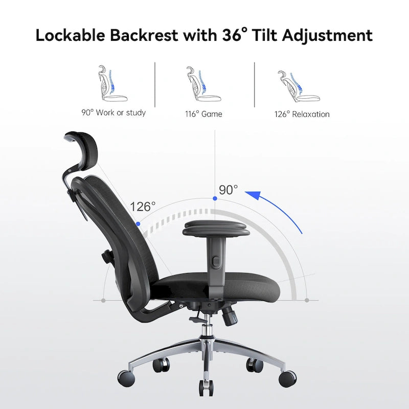 Sedia da ufficio ergonomica con supporto lombare regolabile