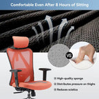 Sedia da ufficio ergonomica con supporto lombare regolabile