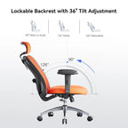 Sedia da ufficio ergonomica con supporto lombare regolabile