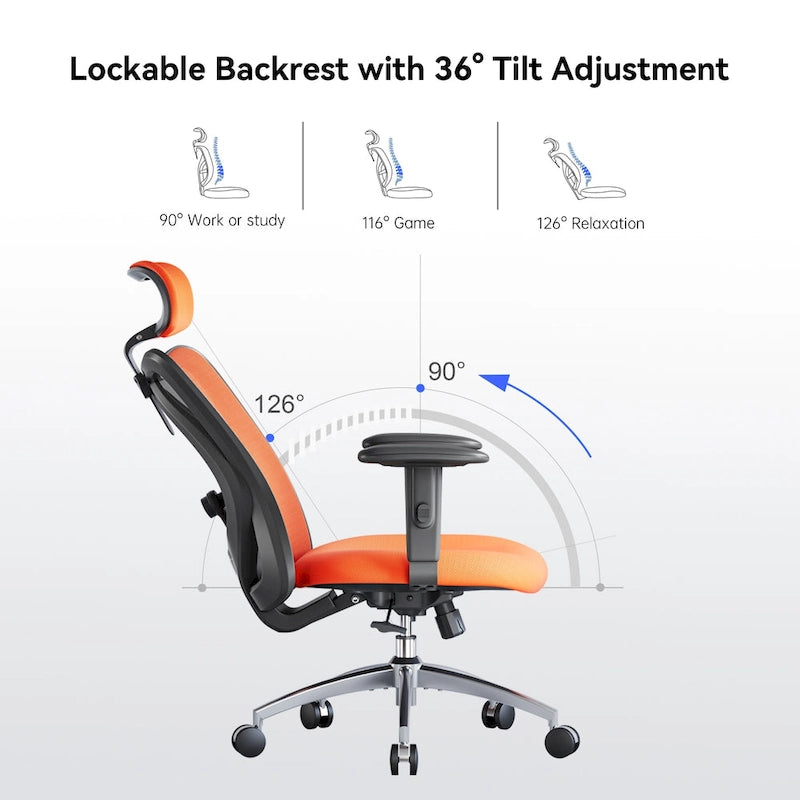 Sedia da ufficio ergonomica con supporto lombare regolabile